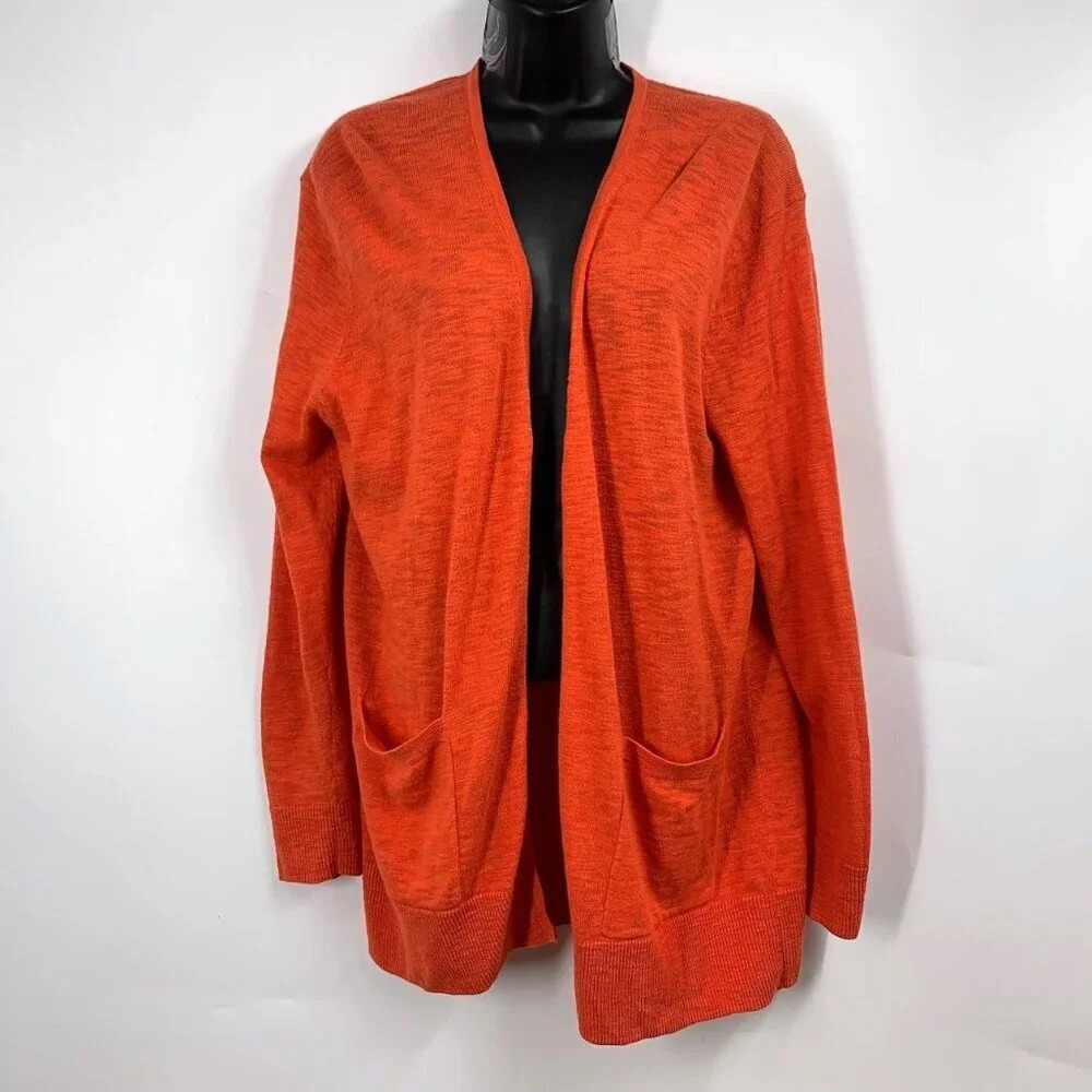 Madewell Women's Lightweight M2235 Open Front Cardigan Pocket Sweater Size M